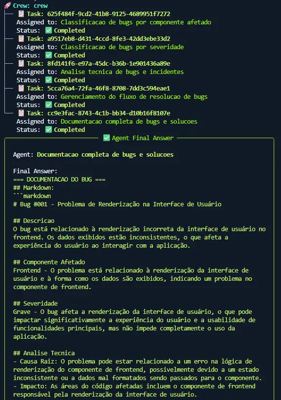 Agentes de IA do BugFlow Multi Agents